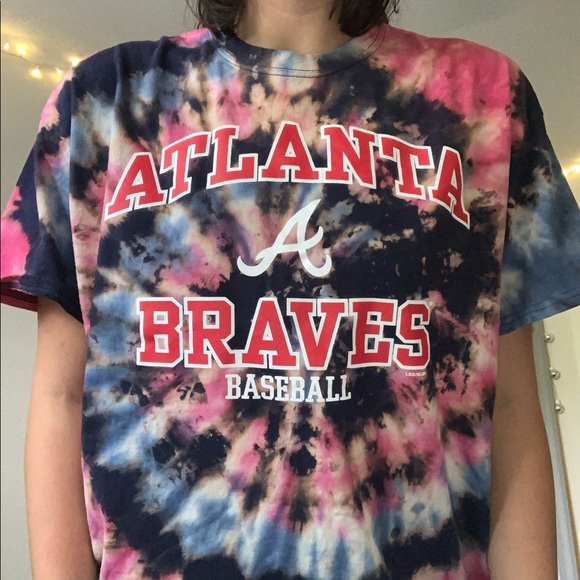 atlanta braves tie dye shirt